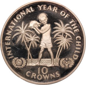 Turks and Caicos 10 Crowns 1982 CHI Silver