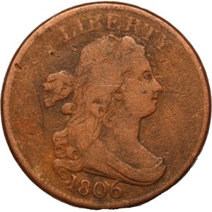 United States 1/2 Cent 1806 Large 6 Type Mint Error