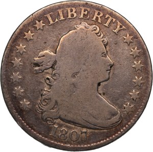 United States 25 Cents 1807 Rare Silver