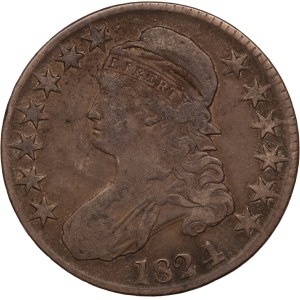 United States 50 Cents 1824 Mint Error Silver