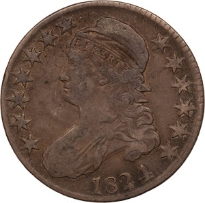 United States 50 Cents 1824 Mint Error Silver