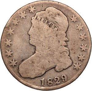 United States 50 Cents 1829 1829/7 Silver