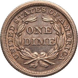 United States Dime 1845 Overdate Silver