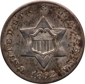 United States 3 Cents 1852 Silver