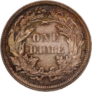 United States Dime 1860 Prooflike Silver