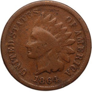 United States 1 Cent 1864 L Rare Mint Error