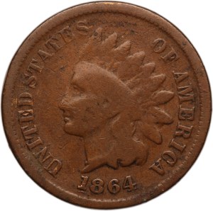 United States 1 Cent 1864 L Rare Mint Error