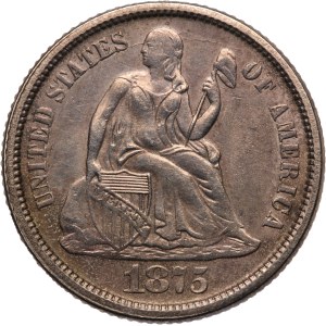 United States Dime 1875 S Silver