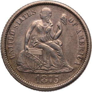 United States Dime 1875 S Silver