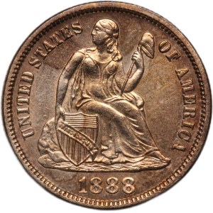 United States Dime 1888 S Silver