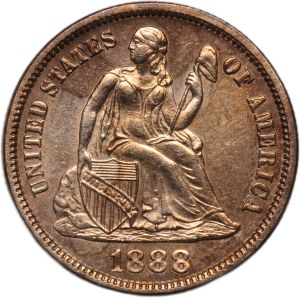 United States Dime 1888 S Silver