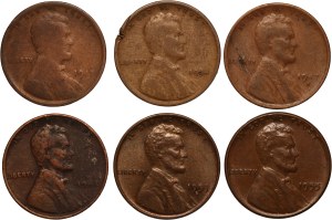 United States Lot of 6 Coins Mint Error