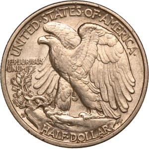 United States 50 Cents 1936 D/D Rare Mint Error Silver