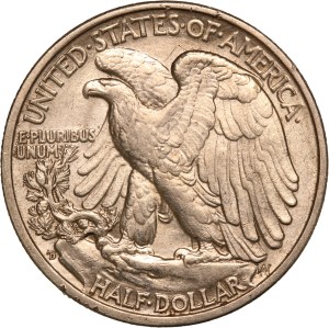 United States 50 Cents 1936 D/D Rare Mint Error Silver