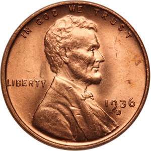 United States 1 Cent 1936 D