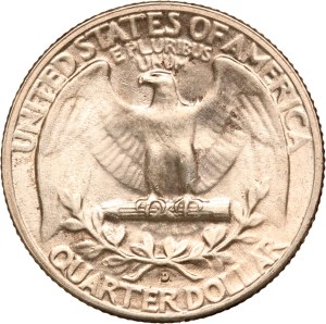 United States 25 Cents 1947 D/D Mint Error Silver