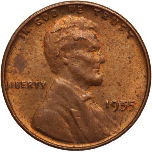 United States 1 Cent 1955 Mint Error