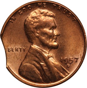 United States 1 Cent 1957 D Mint Error