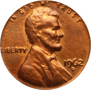 United States 1 Cent 1962 D Rare Mint Error