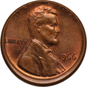 United States 1 Cent 1966 Mint Error