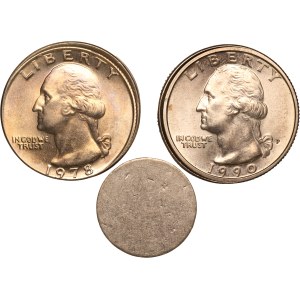 United States Lot of 3 Coins 1978-1990 Mint errors Rare