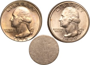 United States Lot of 3 Coins 1978-1990 Mint errors Rare