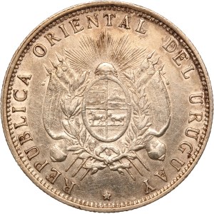 Uruguay 50 Centesimos 1894 Silver