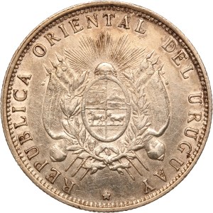 Uruguay 50 Centesimos 1894 Silver
