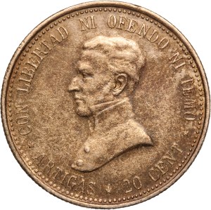 Uruguay 20 Centesimos 1920 Silver