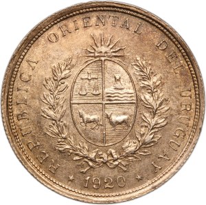 Uruguay 20 Centesimos 1920 Silver
