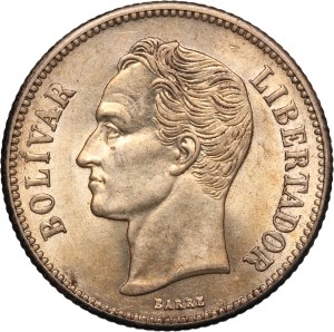Venezuela 2 Bolivares 1929 Silver