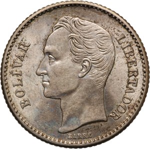 Venezuela 1 Bolivar 1935 Mint Error Silver