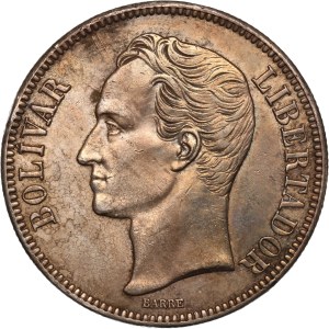Venezuela 5 Bolivares 1936 Silver