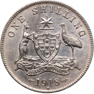 Australia 1 Shilling 1918 M Silver