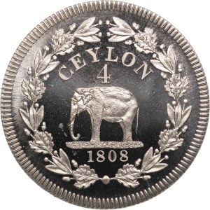 Ceylon 4 Rixdollars 1808 Restrike ND (2007)