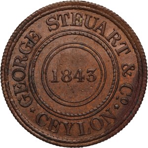 Ceylon 1 Token 1843 (1881)