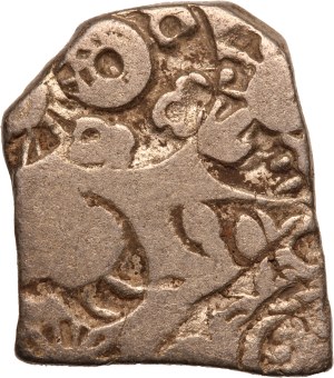 India 1 Mark coin ND 322-185 BC Ancient India Mauryan Empire Silver