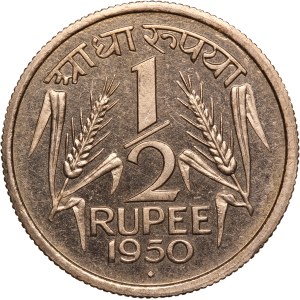 India 1/2 Rupee 1950