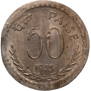 India 50 Paise 1973 Mint Error
