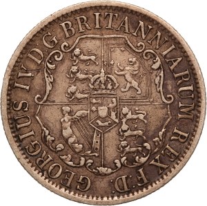 India, British 1/4 Dollar 1822 British West Indies Silver