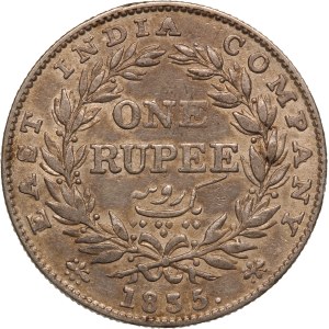 India, British 1 Rupee 1835 With F Silver