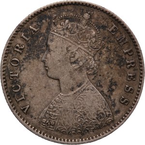 India, British 1/2 Rupee 1896 C Silver