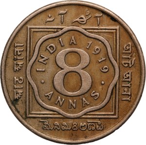India, British 8 Annas 1919