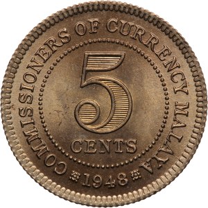Malaya 5 Cents 1948