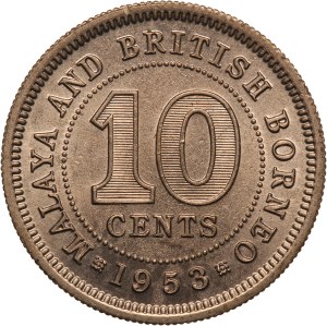 Malaya and British Borneo 10 Cents 1953