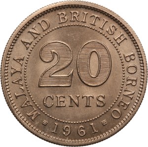Malaya and British Borneo 20 Cents 1961