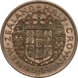 New Zealand 1/2 Crown 1948