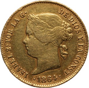 Philippines 4 Pesos 1864 Gold