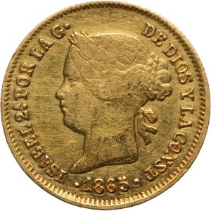 Philippines 1 Peso 1865 Gold