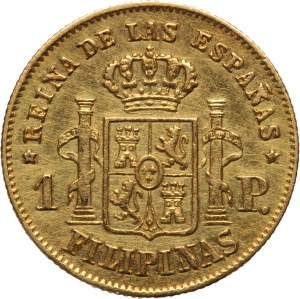 Philippines 1 Peso 1865 Gold